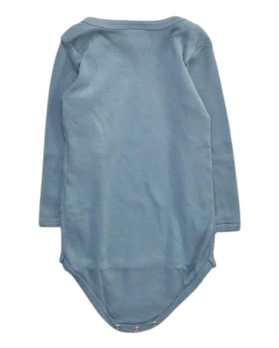 A Blue Long Sleeve Bodysuits from Petit Bateau in size 12-18M for neutral. (Back View)