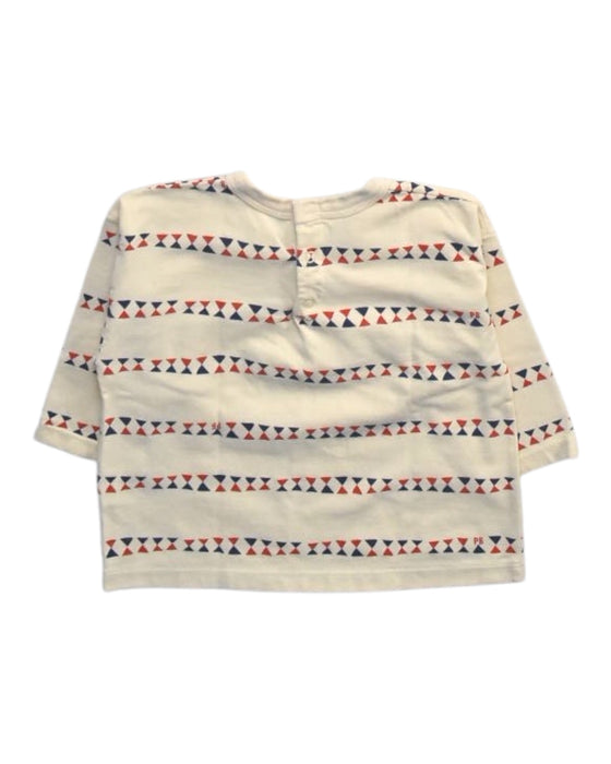A Beige Long Sleeve Tops from Petit Bateau in size 6-12M for boy. (Back View)