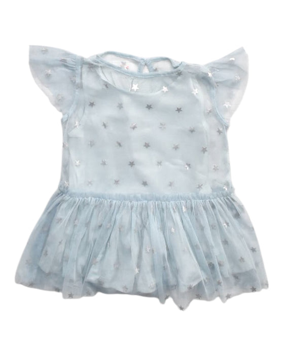 A Blue Sleeveless Dresses from Stella McCartney in size 6-12M for girl. (Front View)