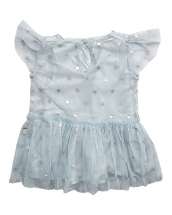 A Blue Sleeveless Dresses from Stella McCartney in size 6-12M for girl. (Back View)