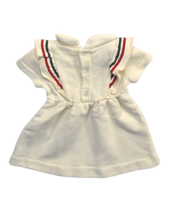 A White Short Sleeve Dresses from Gucci in size 3-6M for girl. (Back View)