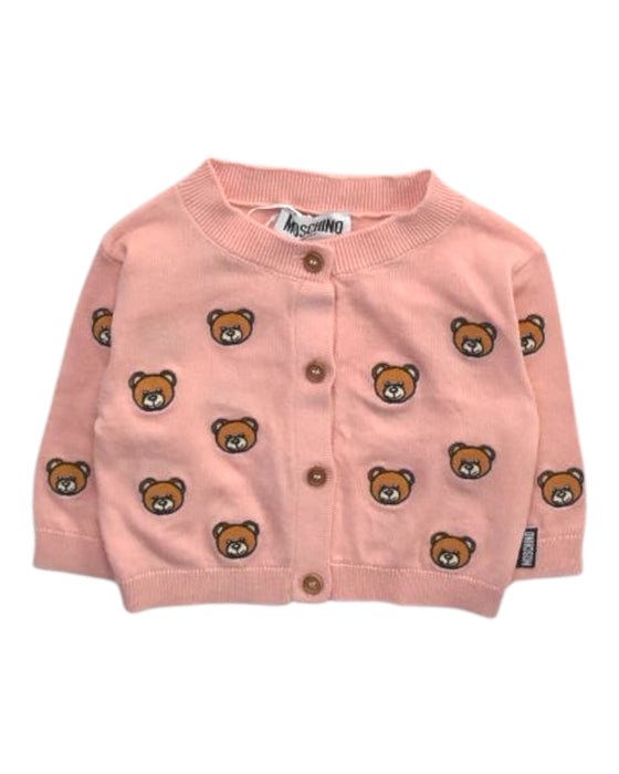 A Pink Cardigans from Moschino in size 0-3M for girl. (Front View)