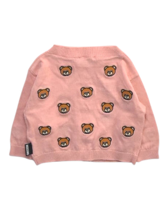 A Pink Cardigans from Moschino in size 0-3M for girl. (Back View)