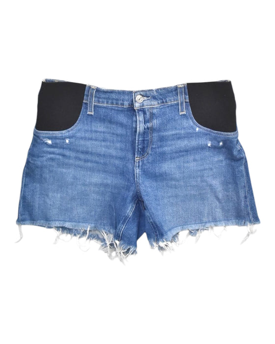 A Blue Shorts from PAIGE in size Maternity-L for maternity. (Front View)