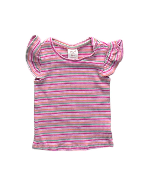 A Multicolour Short Sleeve Tops from Seed in size 12-18M for girl. (Front View)