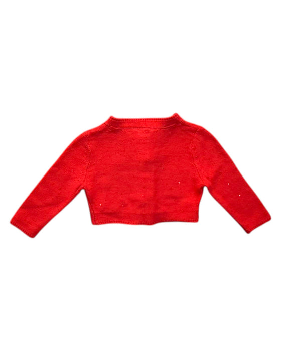 A Red Cardigans from Chateau de Sable in size 6-12M for neutral. (Back View)