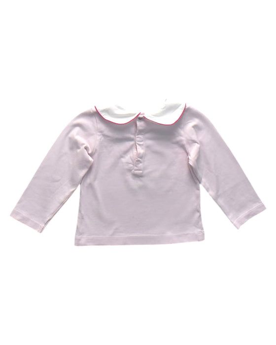 A Pink Long Sleeve Tops from Jacadi in size 18-24M for girl. (Back View)