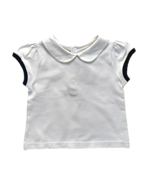 A White Short Sleeve Tops from Jacadi in size 12-18M for girl. (Front View)