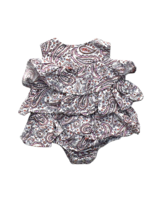 A Multicolour Sleeveless Rompers from Seed in size 0-3M for girl. (Back View)