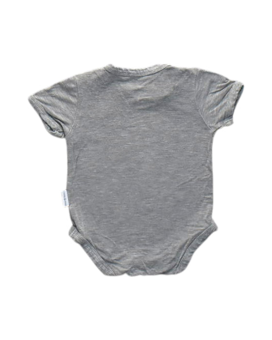 A Grey Short Sleeve Bodysuits from Raph and Remy in size 6-12M for neutral. (Back View)