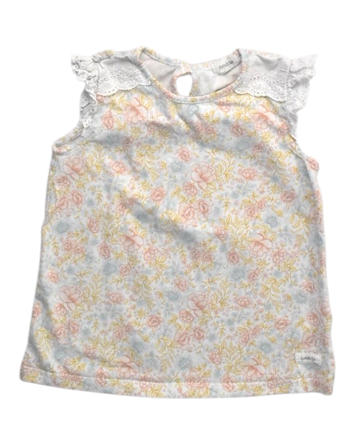 A Multicolour Sleeveless Tops from Newbie in size 6T for girl. (Front View)
