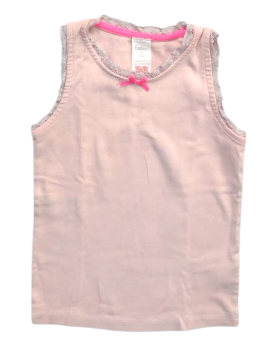 A Pink Sleeveless Tops from Boden in size 6T for girl. (Front View)