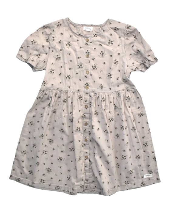 A Ivory Short Sleeve Dresses from Newbie in size 7Y for girl. (Front View)