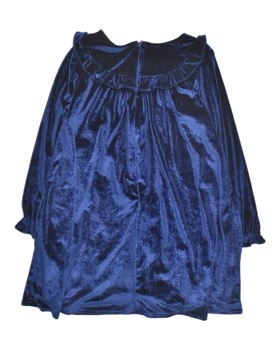 A Navy Long Sleeve Dresses from Boden in size 7Y for girl. (Back View)