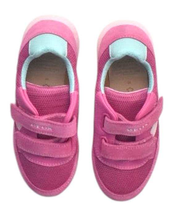 A Pink Sneakers from Geox in size 6T for girl. (Back View)