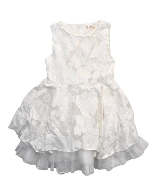 A White Sleeveless Dresses from bloomB in size 7Y for girl. (Front View)