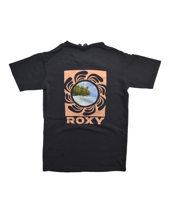 A Black Short Sleeve T Shirts from Roxy in size 10Y for girl. (Back View)