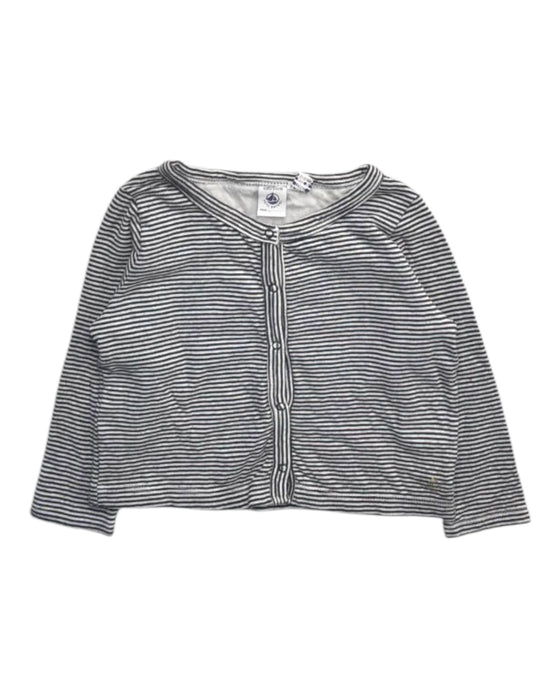 A Grey Cardigans from Petit Bateau in size 4T for neutral. (Front View)