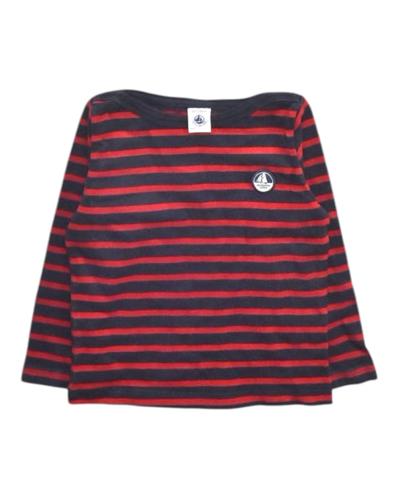 A Red Long Sleeve T Shirts from Petit Bateau in size 4T for neutral. (Front View)