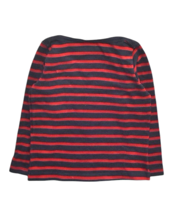 A Red Long Sleeve T Shirts from Petit Bateau in size 4T for neutral. (Back View)