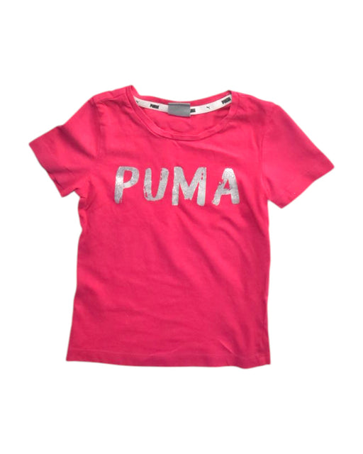 A Pink Short Sleeve T Shirts from Puma in size 4T for girl. (Front View)
