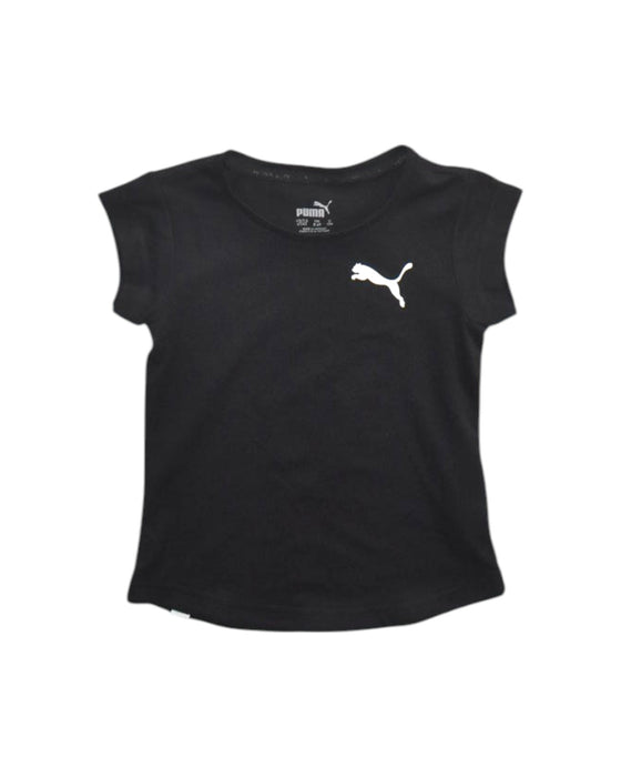 A Black Short Sleeve T Shirts from Puma in size 4T for girl. (Front View)