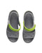 A Grey Sandals from Crocs in size 4T for boy. (Back View)