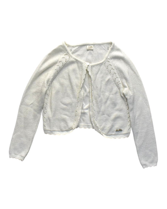 A White Cardigans from bloomB in size 12Y for girl. (Front View)