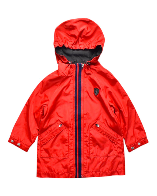 A Red Capes & Ponchos from Ferrari in size 3T for neutral. (Front View)