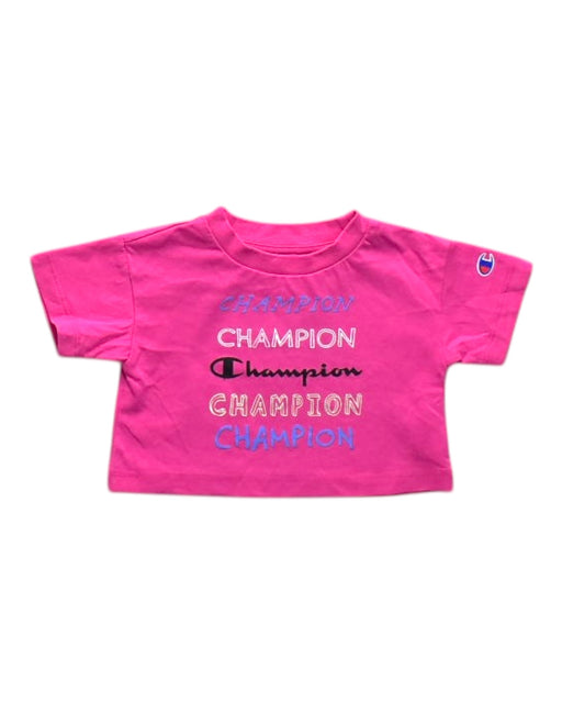 A Pink Short Sleeve T Shirts from Champion in size 3-6M for neutral. (Front View)
