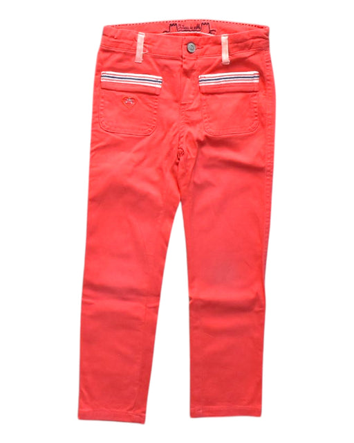 A Red Casual Pants from Chateau de Sable in size 4T for girl. (Front View)