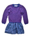 A Purple Sweater Dresses from Chateau de Sable in size 4T for girl. (Front View)