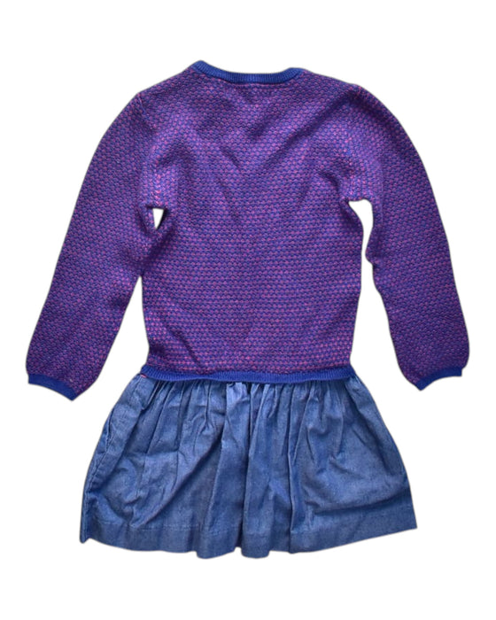 A Purple Sweater Dresses from Chateau de Sable in size 4T for girl. (Back View)