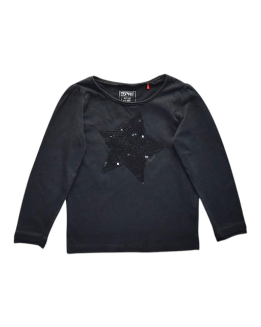 A Black Long Sleeve Tops from Esprit in size 5T for girl. (Front View)