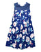 A Navy Sleeveless Dresses from bloomB in size 8Y for girl. (Front View)