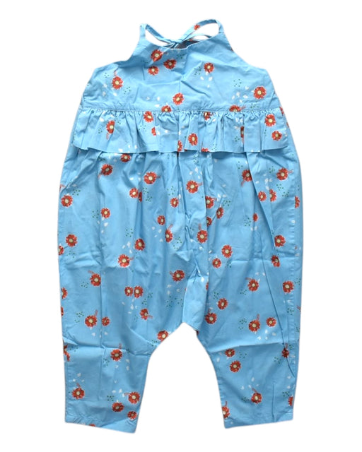 A Blue Sleveless Rompers from Sea Apple in size 6T for girl. (Front View)