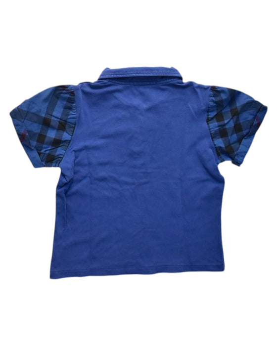 A Blue Short Sleeve Polos from Burberry in size 10Y for girl. (Back View)