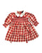 A Red Long Sleeve Dresses from Ralph Lauren in size 6-12M for girl. (Front View)