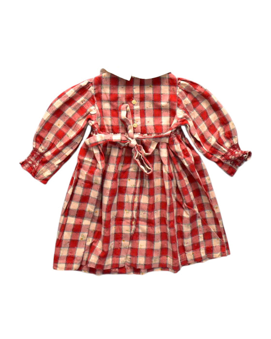 A Red Long Sleeve Dresses from Ralph Lauren in size 6-12M for girl. (Back View)