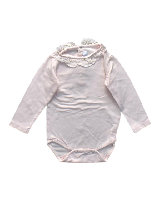 A Pink Long Sleeve Bodysuits from Tartine et Chocolat in size 12-18M for girl. (Front View)