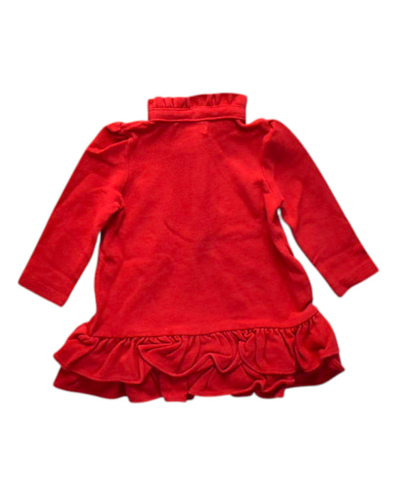 A Red Long Sleeve Dresses from Ralph Lauren in size 6-12M for girl. (Back View)