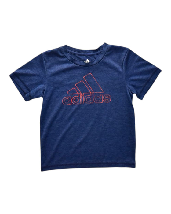 A Blue Short Sleeve T Shirts from Adidas in size 4T for neutral. (Front View)