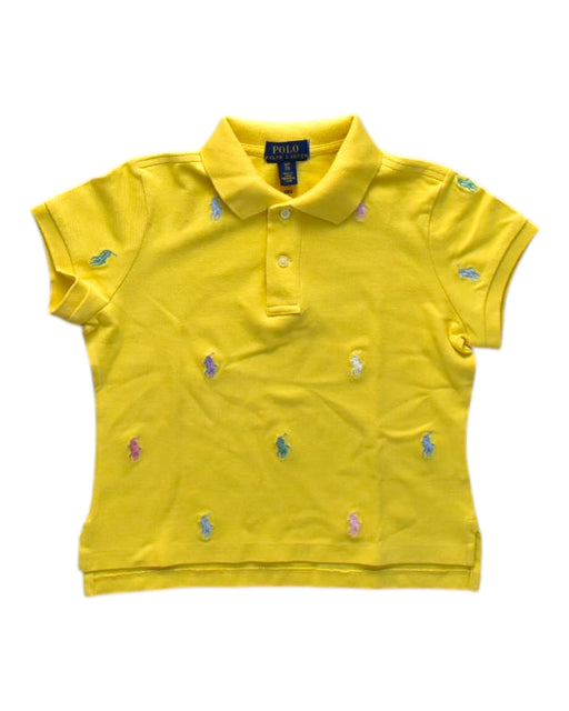 A Yellow Short Sleeve Polos from Polo Ralph Lauren in size 7Y for neutral. (Front View)