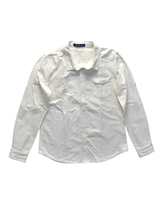 A White Long Sleeve Shirts from bloomB in size 10Y for boy. (Front View)