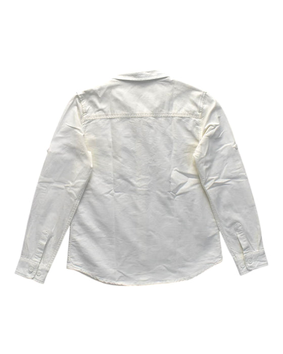 A White Long Sleeve Shirts from bloomB in size 10Y for boy. (Back View)