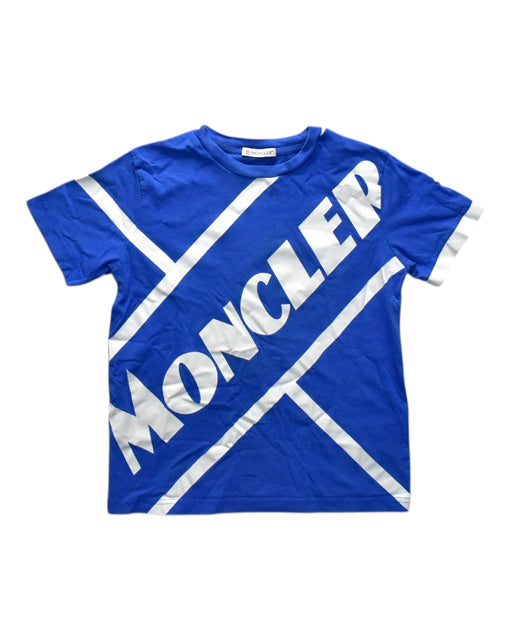 A Blue Short Sleeve T Shirts from Moncler in size 10Y for neutral. (Front View)