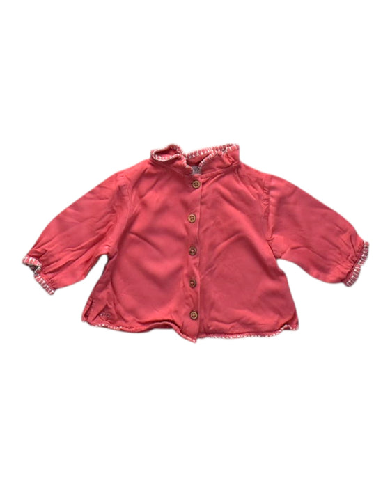 A Red Long Sleeve Shirts from Chateau de Sable in size 3-6M for girl. (Front View)