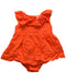 A Orange Sleeveless Rompers from Chateau de Sable in size 0-3M for girl. (Front View)