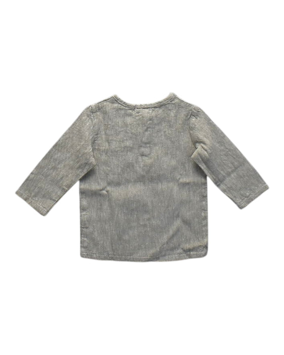 A Grey Long Sleeve Shirts from Jamie Kay in size 0-3M for neutral. (Back View)