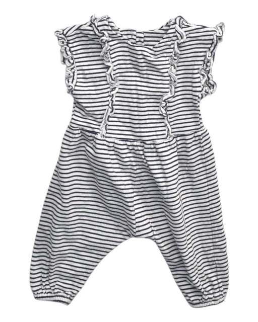 A White Sleeveless Rompers from Seed in size 0-3M for girl. (Front View)